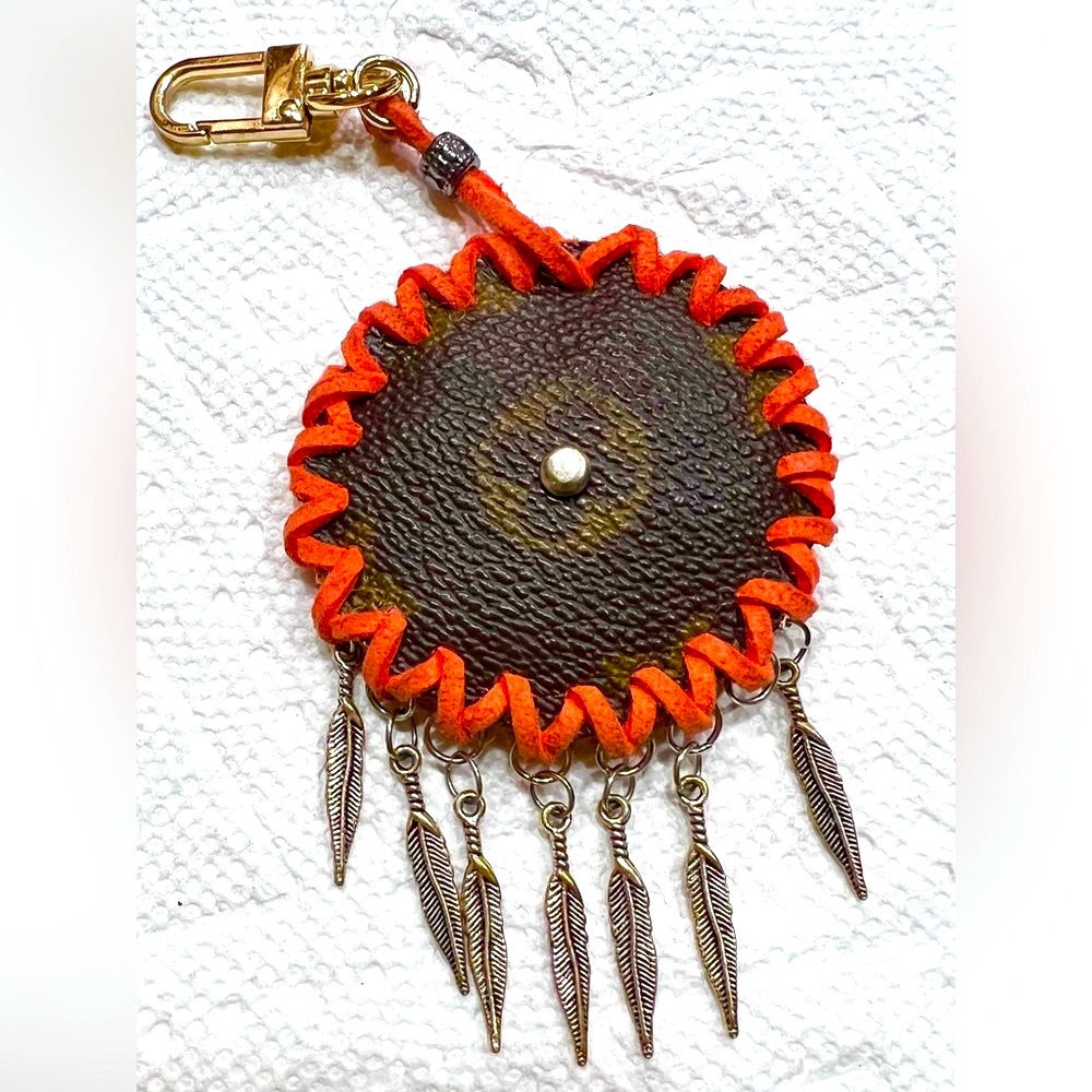 💋 HOBO Key Chain Charm - Brown & Silver Tones